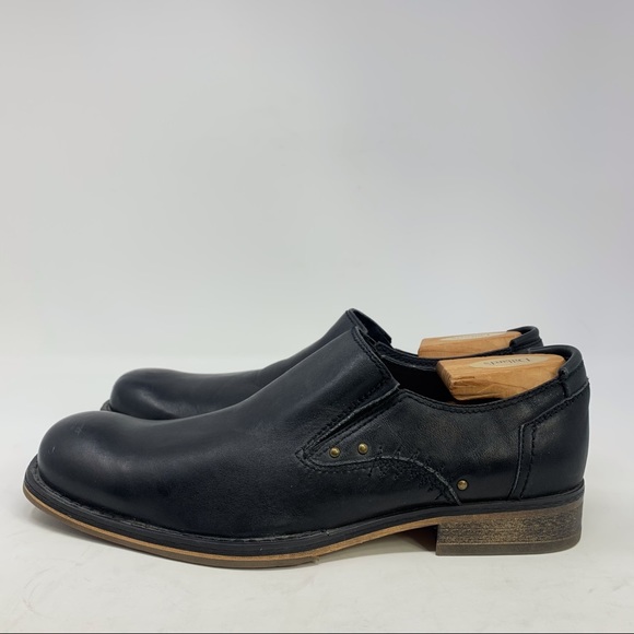 NWOT Bed Stu Men’s Black Leather Slip On Loafers 9